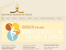 Tablet Screenshot of dancemuseum.org